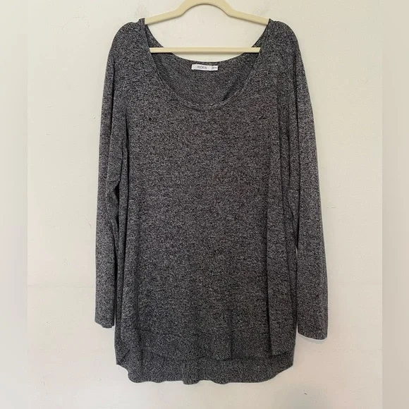 😍3/$20  Ricki’s Plus Sz XXL Scoop Neck Salt & Pepper Knit Long Sleeve Sweater - Picture 2 of 7